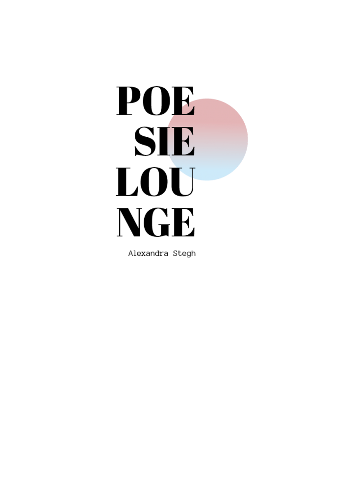 Publikation Design Gedichtband Poesie Lounge